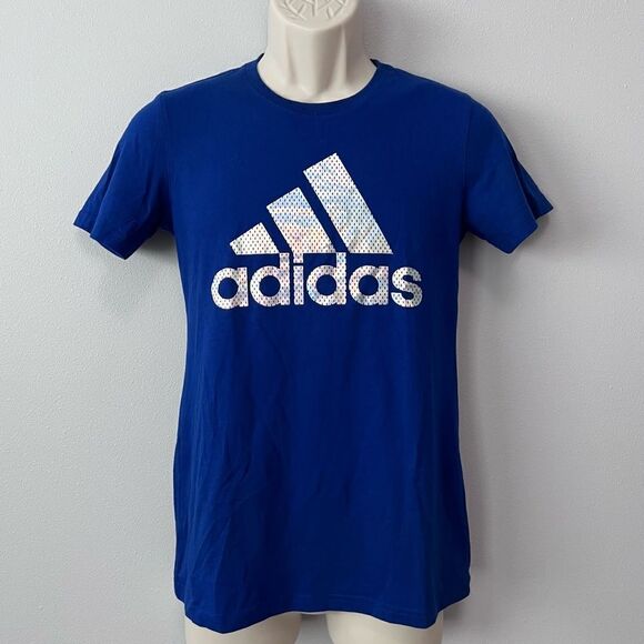 Adidas Blue Go To Performance Tee Size S - Picture 1 of 4
